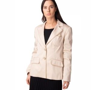 NWT $425 Zucchero Cream Tailored Blazer w Details